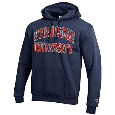 Champion Syracuse University NCAA Hooded Sweatshirt, Navy - TeeShirtUniversity.com