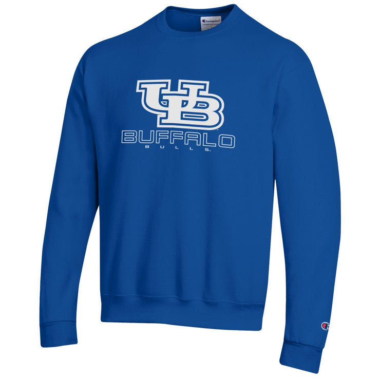 Champion University at Buffalo NCAA Crewneck Sweatshirt, Royal - TeeShirtUniversity.com