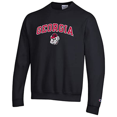 Champion University of Georgia Bulldogs Crewneck Sweatshirt Black - TeeShirtUniversity.com