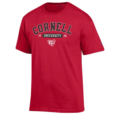 Cornell Big Red NCAA College T shirt made by Champion Red - TeeShirtUniversity.com