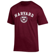 Harvard Crimson NCAA College T shirt made by Champion, Maroon - TeeShirtUniversity.com