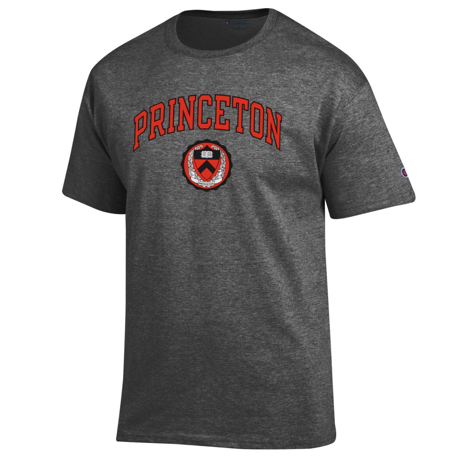 Princeton University NCAA College T shirt made by Champion, Grey - TeeShirtUniversity.com