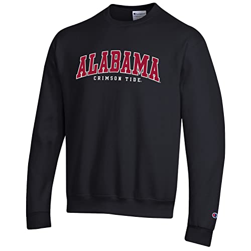 University of Alabama Crimson Tide Crewneck Sweatshirt Black - TeeShirtUniversity.com