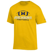 University of Michigan Wolverines Football T shirt NCAA Yellow - TeeShirtUniversity.com